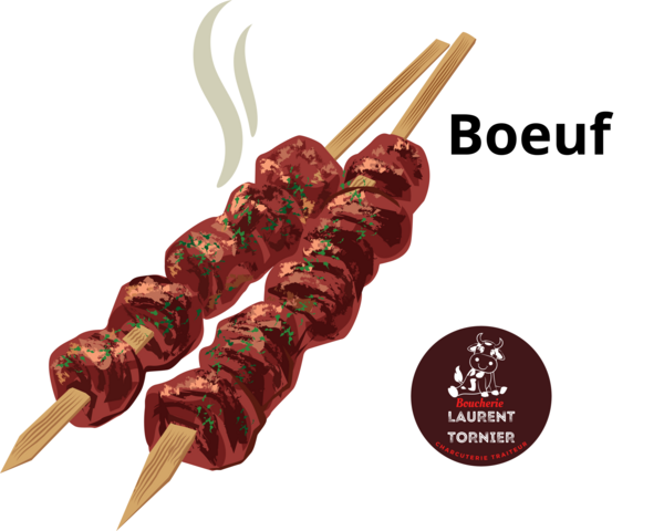 Brochette de boeuf environ 200 gr 